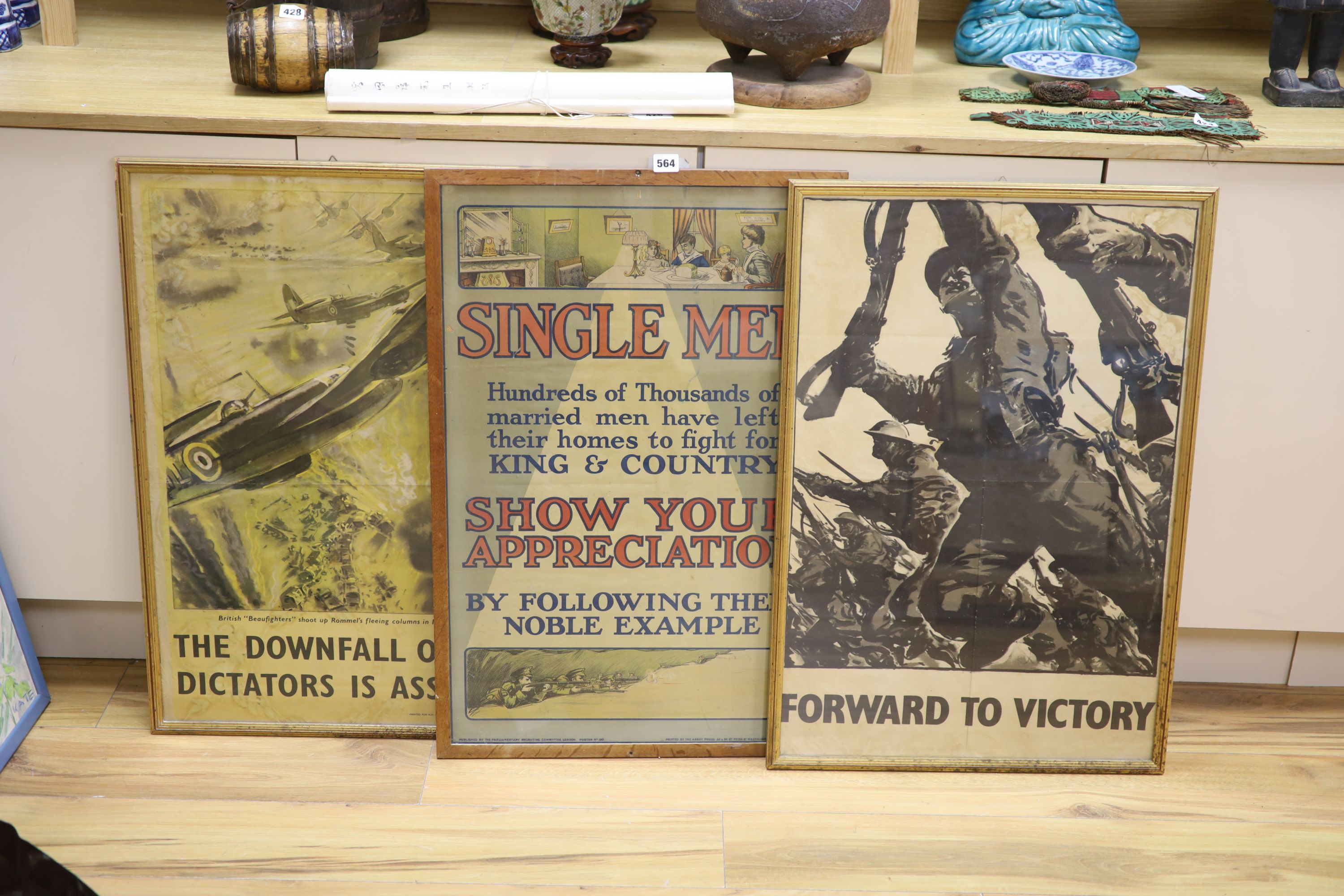 Three WWI/WWII Army recruiting posters